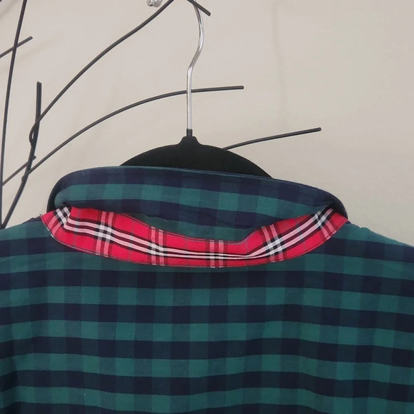 Tango Hotel Tartan Long Sleeve Plaid Shirt Black/green size MEDIUM - Picture 7 of 11